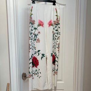 Eric Signature Boutique Alice Floral Flower Rose Olivia Palm Beach Wide Leg Pant
